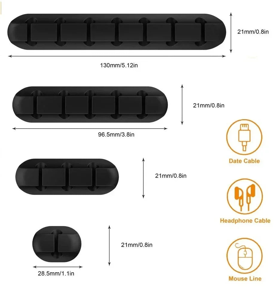 Silicon Cable Organizer - Keep Your Desk Neat And Tidy