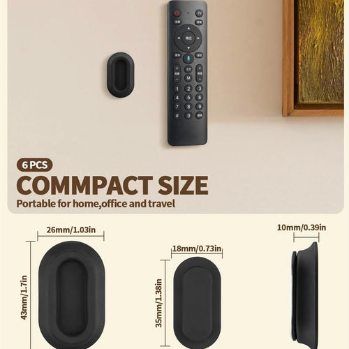 Magnetic Remote Control Holder - Keep Your Home Organized (6 pack)